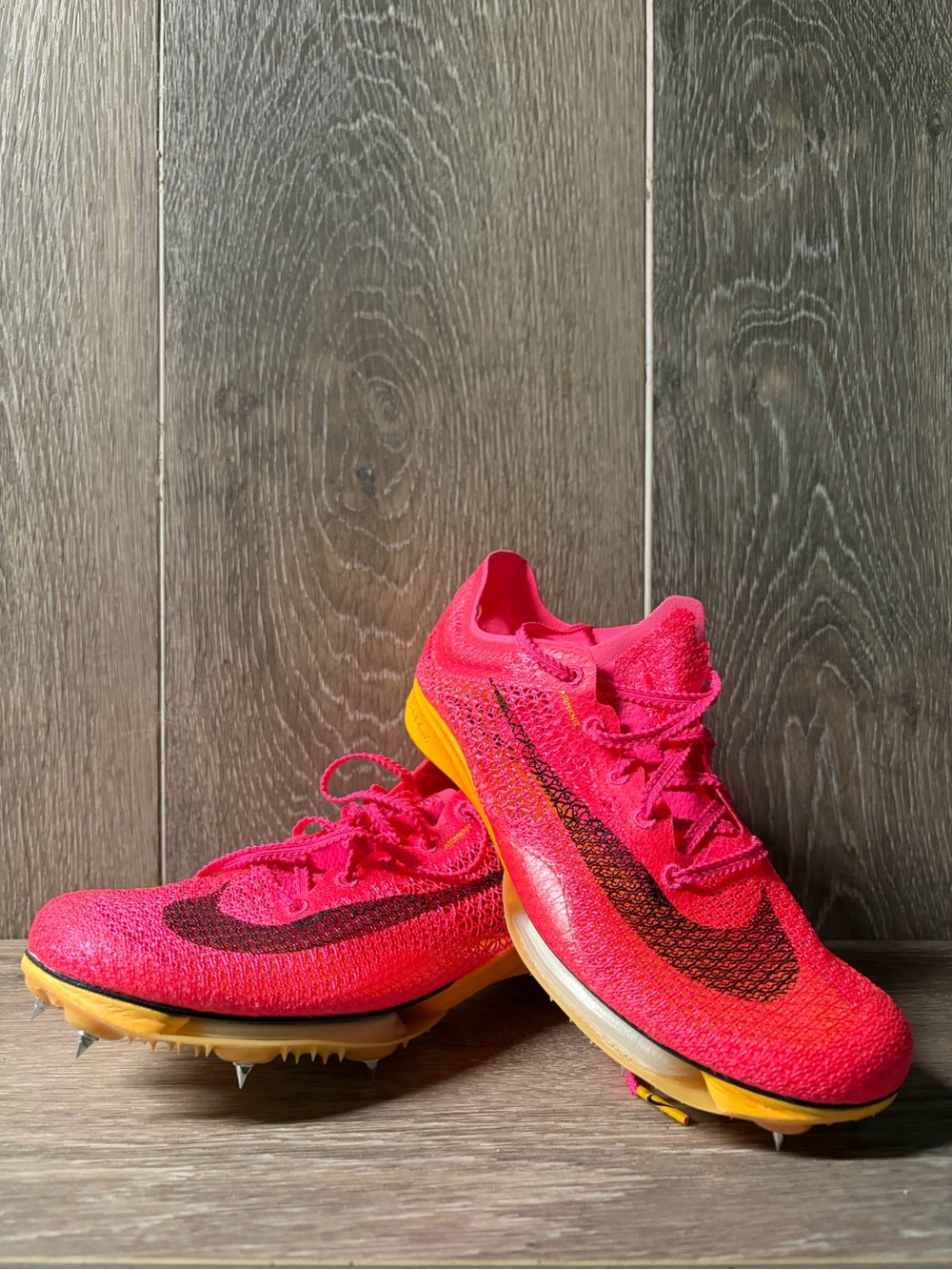Women’s/men’s Pink and Yellow Track Nike Air Zoom Victory